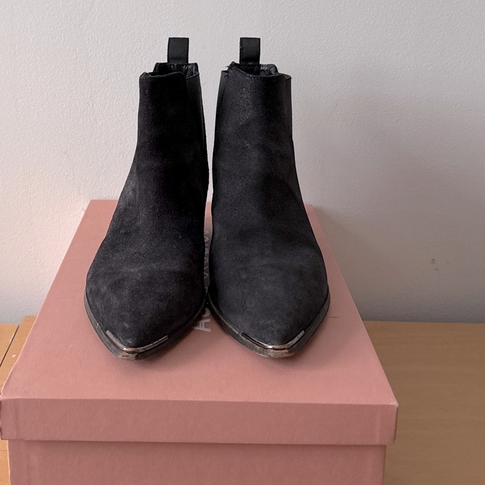 Acne Studios Jensen Black Suede Ankle Boots